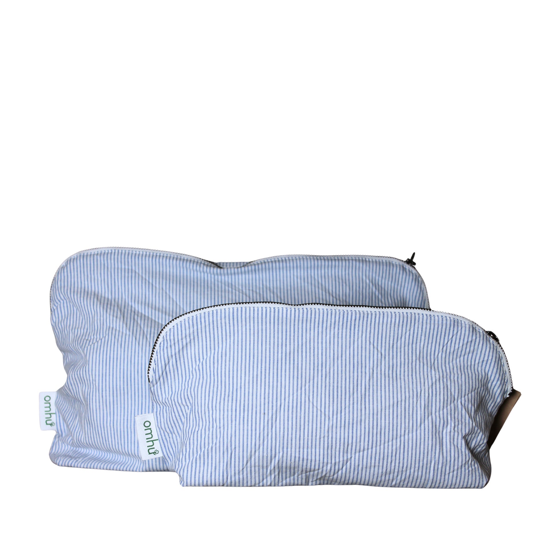 Makeup pung 24x15 cm mini strib blå